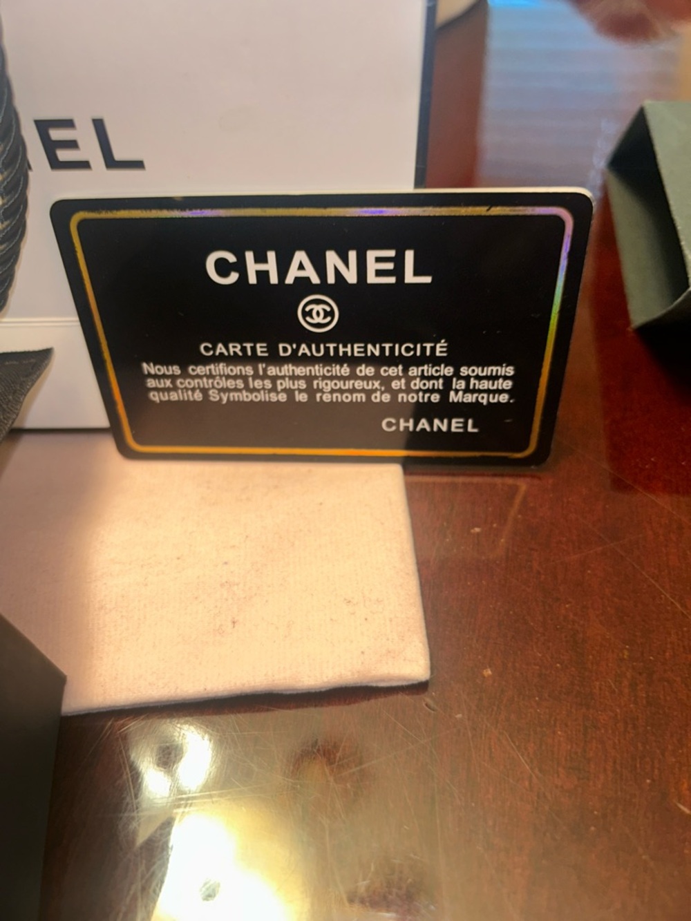 CHANEL Gold Crystal CC Drop Earrings - Picture 4 of 6